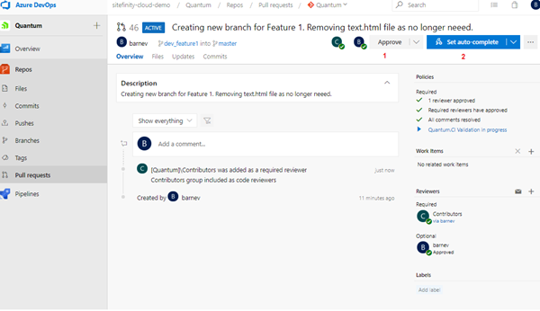ApproveAndCommit ApproveAndCommit